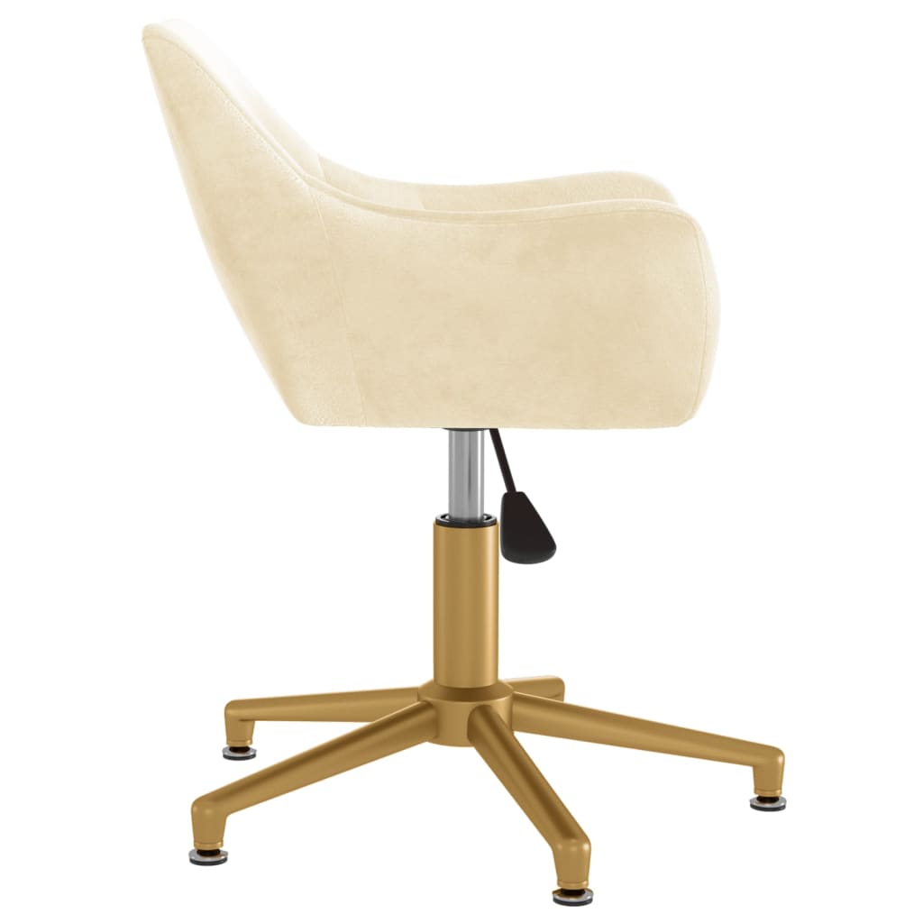 Καρέκλες Τραπεζαρίας Περιστρεφόμενες 6 τεμ. Κρεμ Βελούδινες
