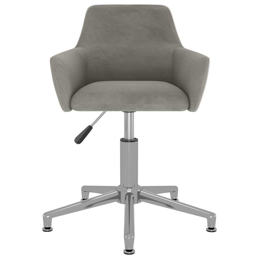 Καρέκλα Γραφείου Περιστρεφόμενη Ανοιχτό Γκρι Βελούδινη