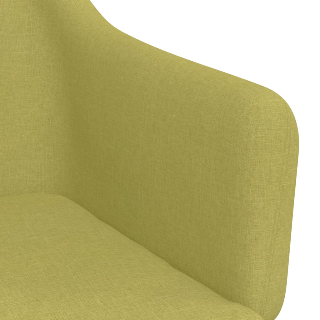 Καρέκλες Τραπεζαρίας Περιστρεφόμενες 4 τεμ Πράσινες Υφασμάτινες