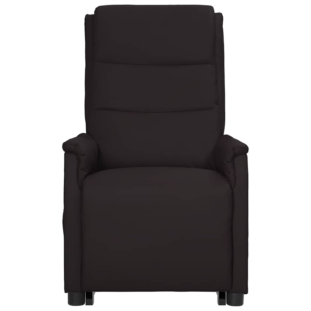 Πολυθρόνα με Ανύψωση Μαύρη από Συνθετικό Δέρμα