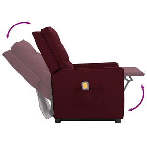 Πολυθρόνα Μασάζ με Ανύψωση Μοβ Υφασμάτινη