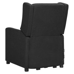 Πολυθρόνα Μασάζ με Ανύψωση Μαύρη Υφασμάτινη