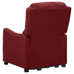 Πολυθρόνα Μασάζ Ανακλινόμενη με Ανύψωση Μπορντό Υφασμάτινη