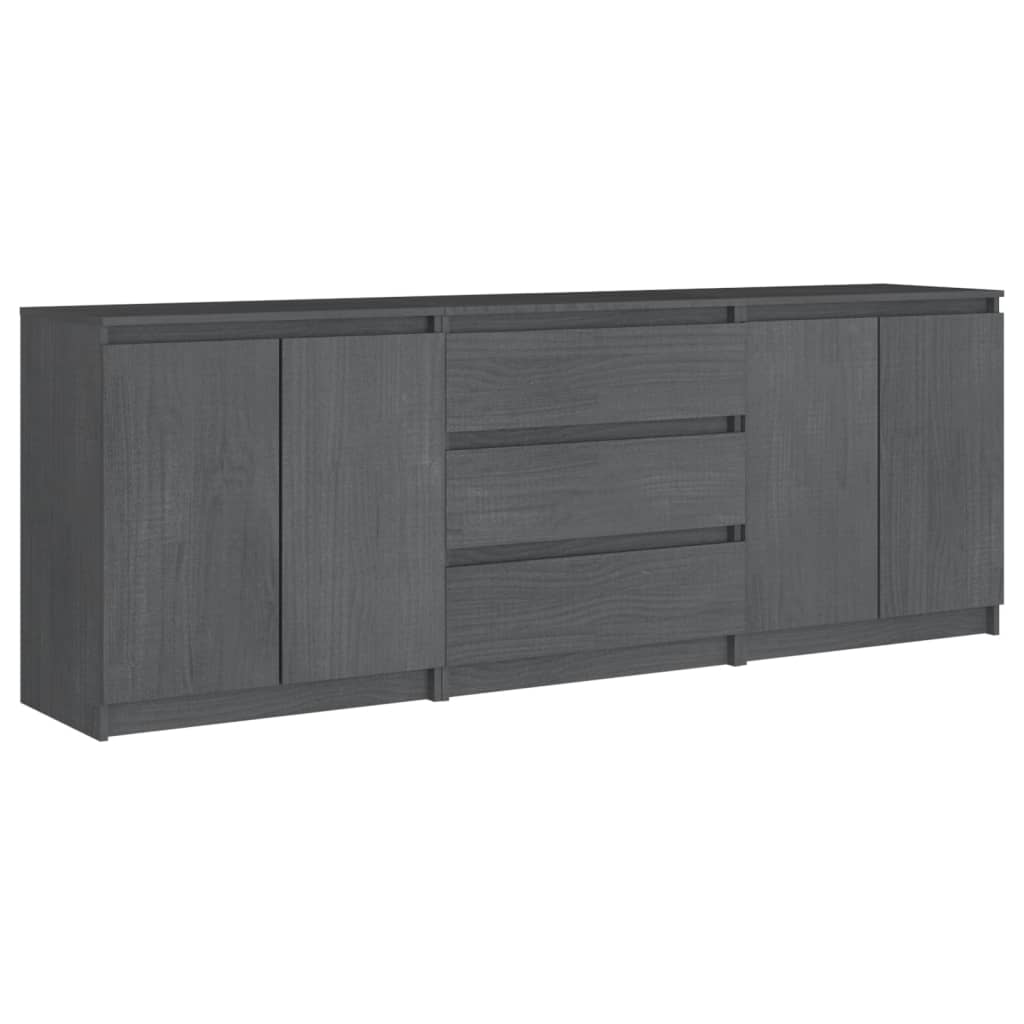 Βοηθητικό Nτουλάπι Γκρι 180 x 36 x 65 εκ. από Μασίφ Ξύλο Πεύκου - Pakobazaar