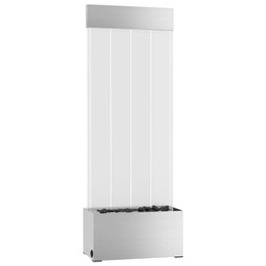 Στήλη Με Φούσκες και Φώτα LED RGB 110 εκ. Ανοξ. Ατσάλι/Ακρυλικό - Pakobazaar