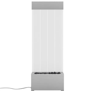 Στήλη Με Φούσκες και Φώτα LED RGB 110 εκ. Ανοξ. Ατσάλι/Ακρυλικό - Pakobazaar