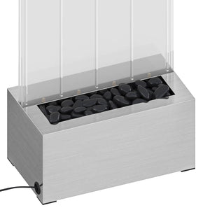 Στήλη Με Φούσκες και Φώτα LED RGB 110 εκ. Ανοξ. Ατσάλι/Ακρυλικό - Pakobazaar
