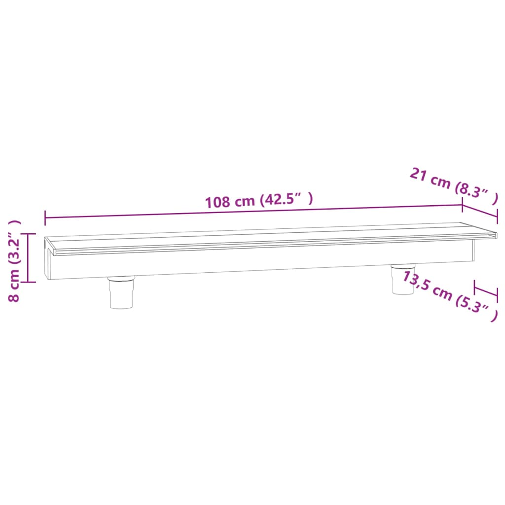 Σιντριβάνι Καταρράκτης Πισίνας με RGB LED 108 εκ. Ακρυλικό - Pakobazaar
