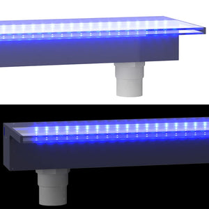 Σιντριβάνι Καταρράκτης Πισίνας με RGB LED 108 εκ. Ακρυλικό - Pakobazaar