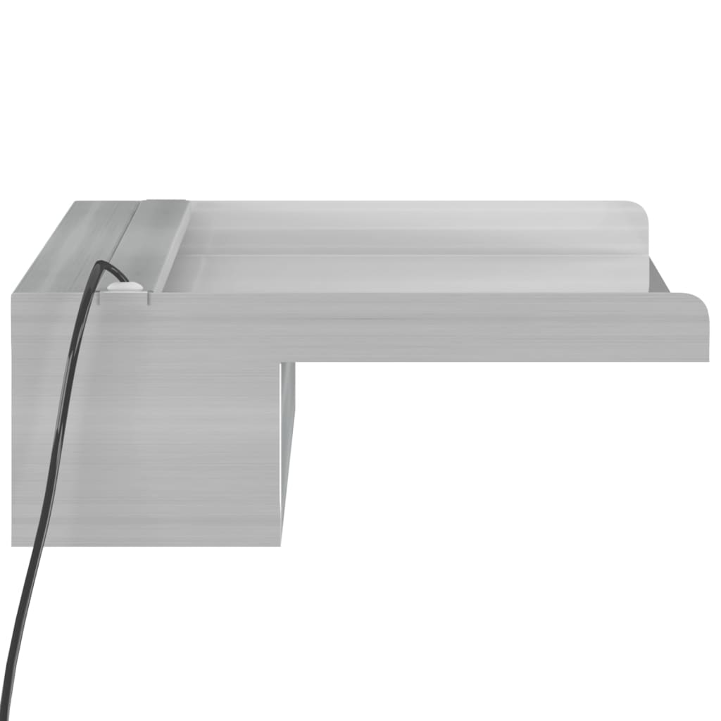 Σιντριβάνι Καταρράκτης Πισίνας με RGB LED 45 εκ Ανοξειδ. Ατσάλι - Pakobazaar