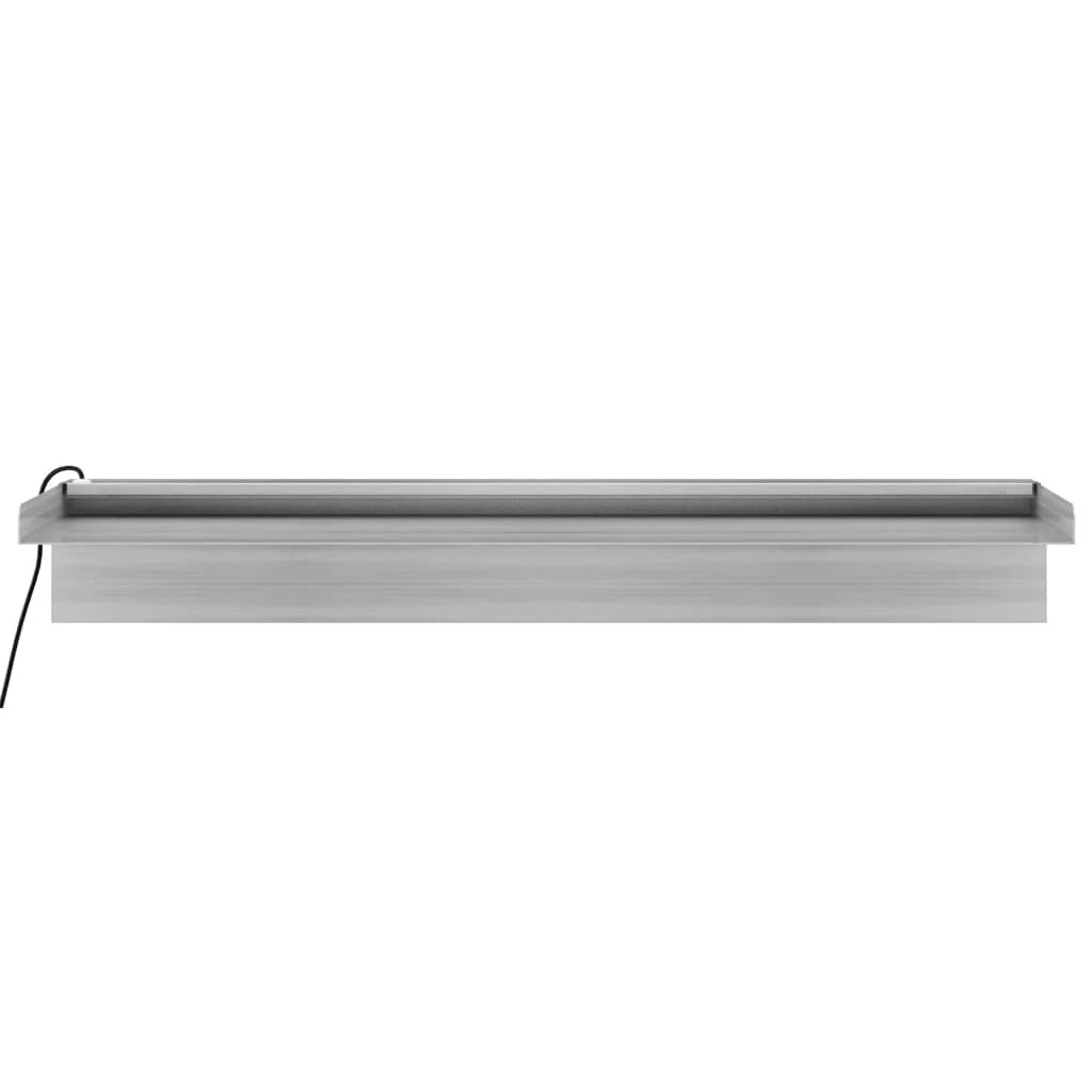 Σιντριβάνι Καταρράκτης Πισίνας με RGB LED 60 εκ Ανοξειδ. Ατσάλι - Pakobazaar