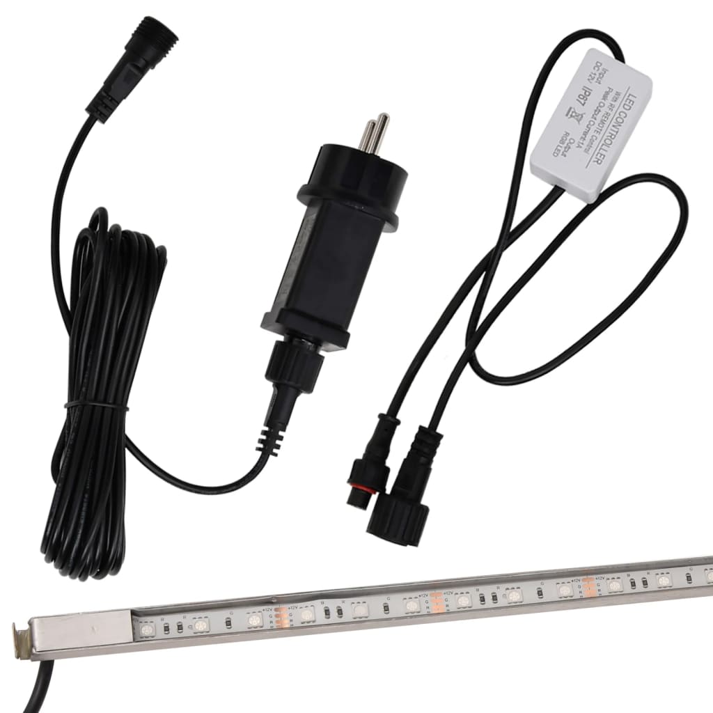 Σιντριβάνι Καταρράκτης Πισίνας με RGB LED 60 εκ Ανοξειδ. Ατσάλι - Pakobazaar