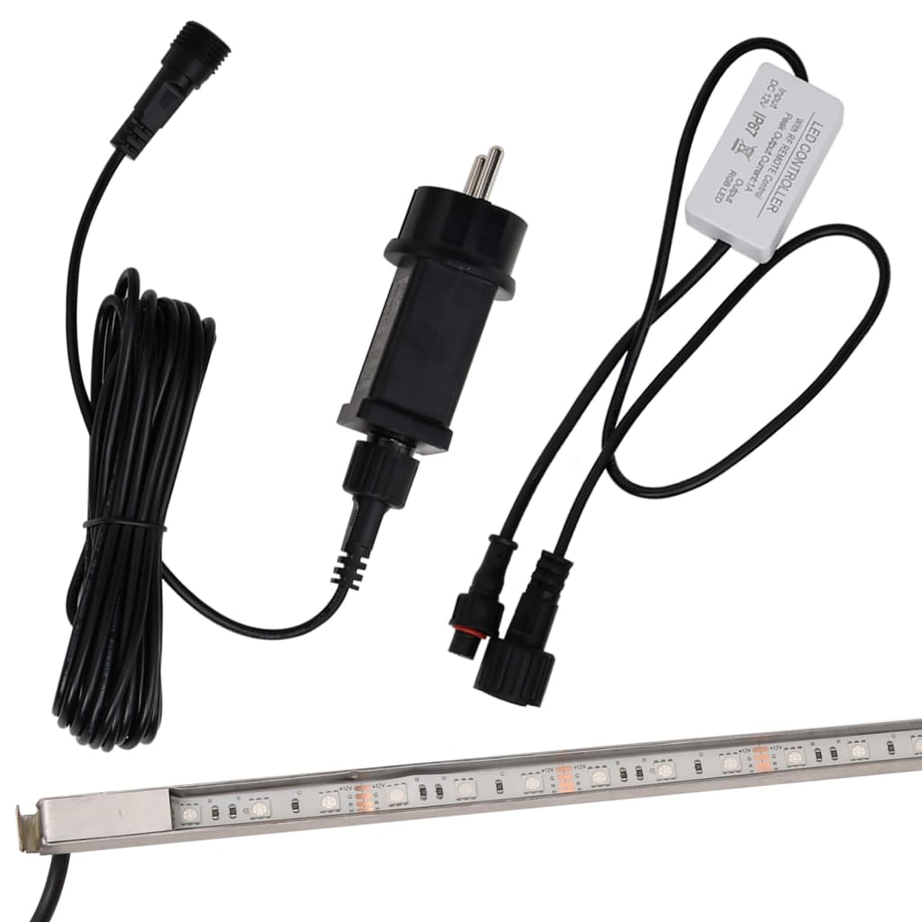 Σιντριβάνι Καταρράκτης Πισίνας με RGB LED 90 εκ Ανοξειδ. Ατσάλι - Pakobazaar