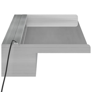 Σιντριβάνι Καταρράκτης Πισίνας με RGB LED 108 εκ Ανοξ. Ατσάλι - Pakobazaar