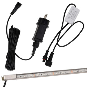 Σιντριβάνι Καταρράκτης Πισίνας με RGB LED 108 εκ Ανοξ. Ατσάλι - Pakobazaar
