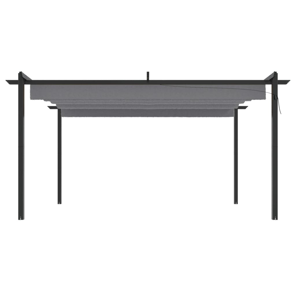 Κιόσκι Κήπου με Πτυσσόμενη Οροφή Ανθρακί 4 x 3 μ.