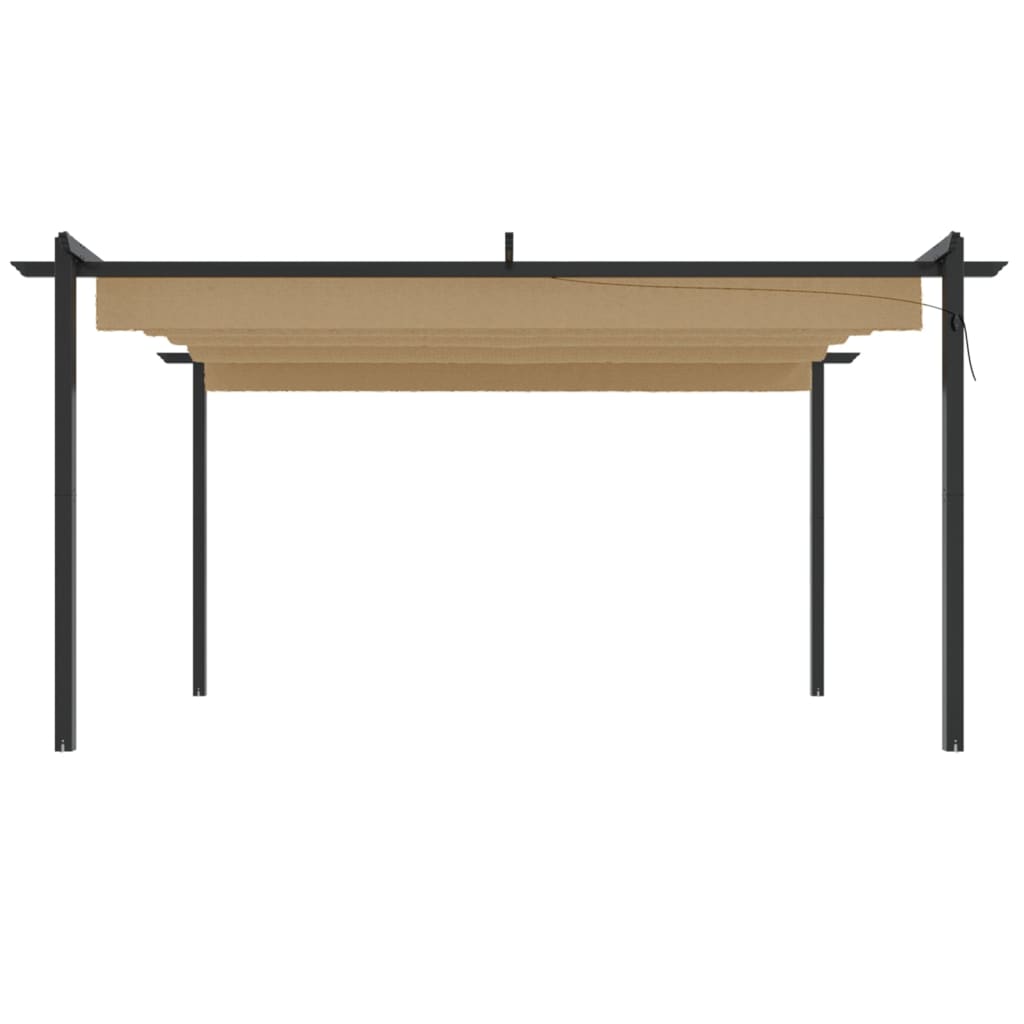 Κιόσκι Κήπου με Πτυσσόμενη Οροφή Taupe 4 x 3 μ.