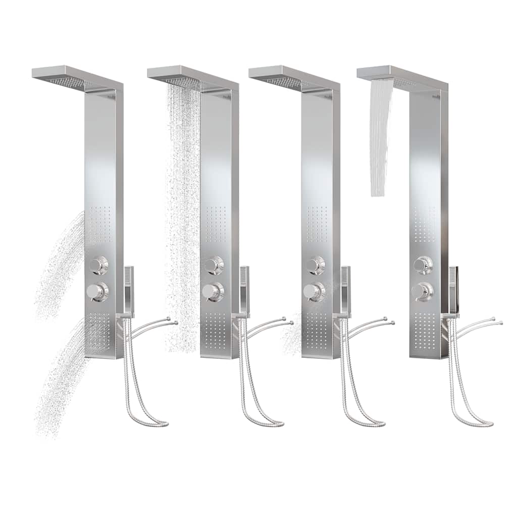 Στήλη Ντους Υδρομασάζ Τετράγωνη από Ανοξείδωτο Ατσάλι - PAKOBAZAAR