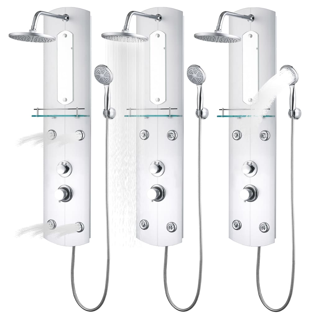 Στήλη Ντους Υδρομασάζ Ασημί 25 x 43 x 110 εκ. - PAKOBAZAAR