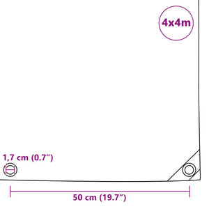 Μουσαμάς Μαύρος 650 γρ./μ.² 4 x 4 μ. - PAKOBAZAAR