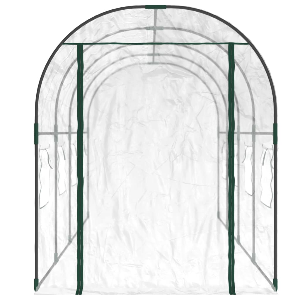 Θερμοκήπιο Διαφανές 160x400x190 εκ. PVC & Χάλυβας Ηλεκτρ. Βαφή - Pakobazaar