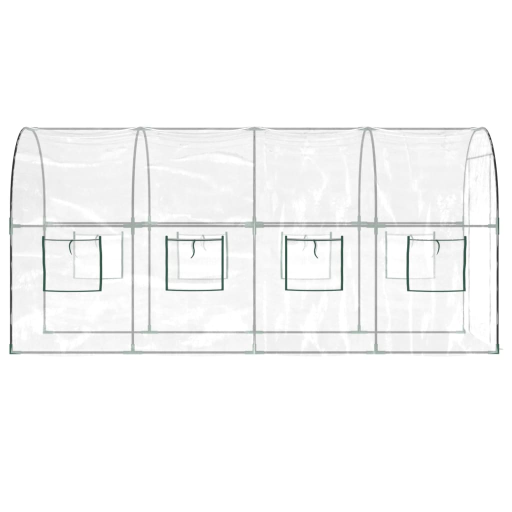 Θερμοκήπιο Διαφανές 160x400x190 εκ. PVC & Χάλυβας Ηλεκτρ. Βαφή - Pakobazaar