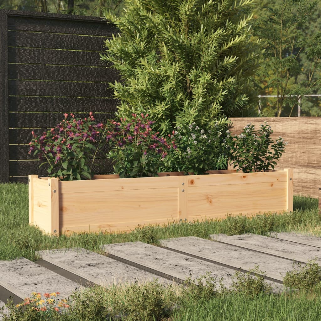 Ζαρντινιέρα Υπερυψωμένη 150 x 31 x 31 εκ. από Μασίφ Ξύλο Πεύκου