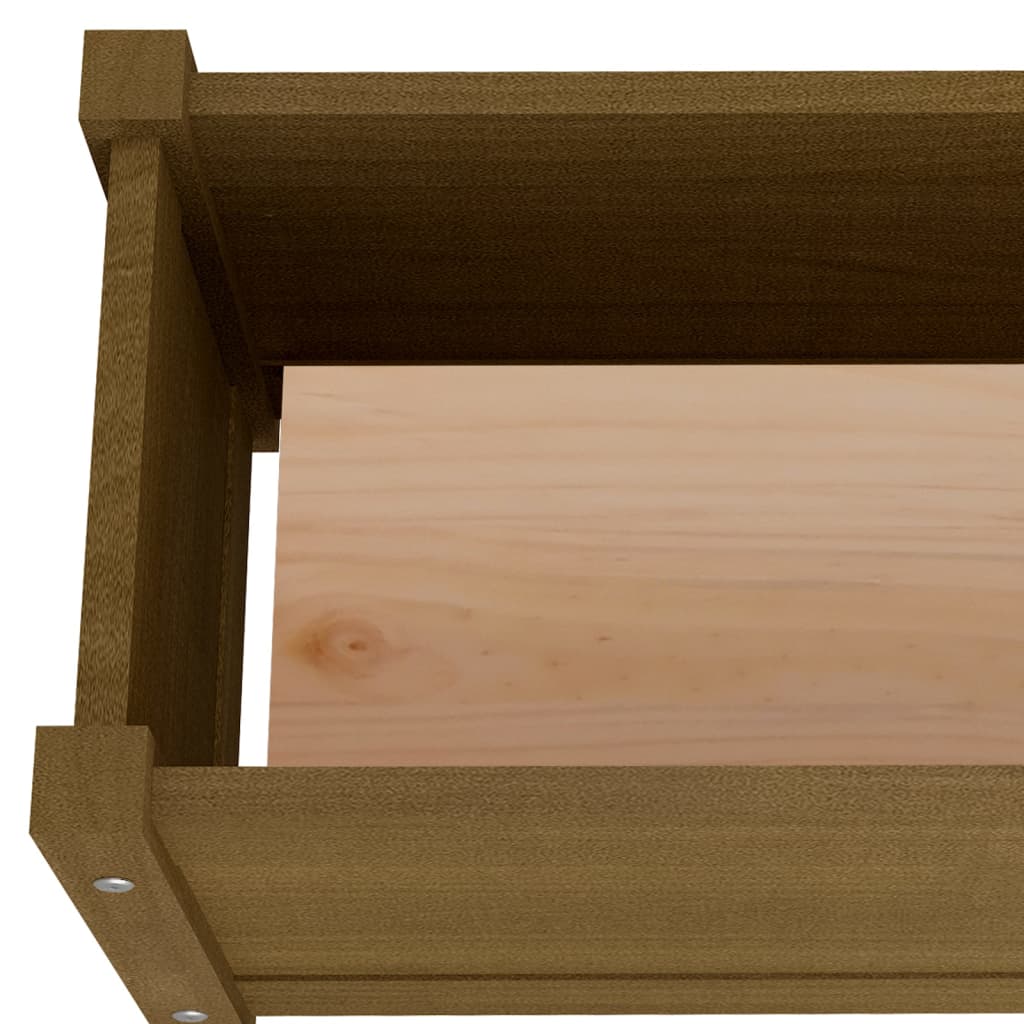 Ζαρντινιέρα Υπερυψωμένη Μελί 150 x 31 x 31 εκ. από Μασίφ Πεύκο