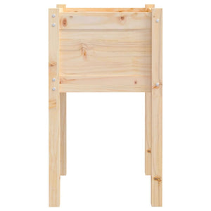 Ζαρντινιέρα Λευκή 50 x 50 x 70 εκ. από Μασίφ Ξύλο Πεύκου
