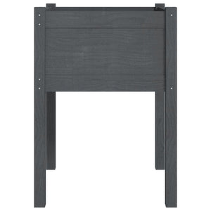 Ζαρντινιέρες 2 τεμ. Γκρι 50 x 50 x 70 εκ. Μασίφ Ξύλο Πεύκου