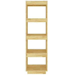 Βιβλιοθήκη/Διαχωριστικό Χώρου Γκρι 40x35x135 εκ. Μασίφ Πεύκο