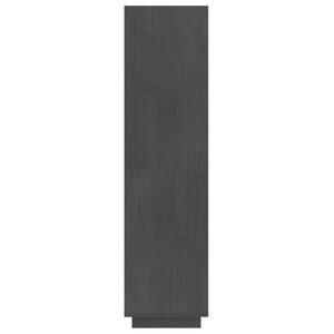 Βιβλιοθήκη/Διαχωριστικό Χώρου Γκρι 40x35x135 εκ. Μασίφ Πεύκο
