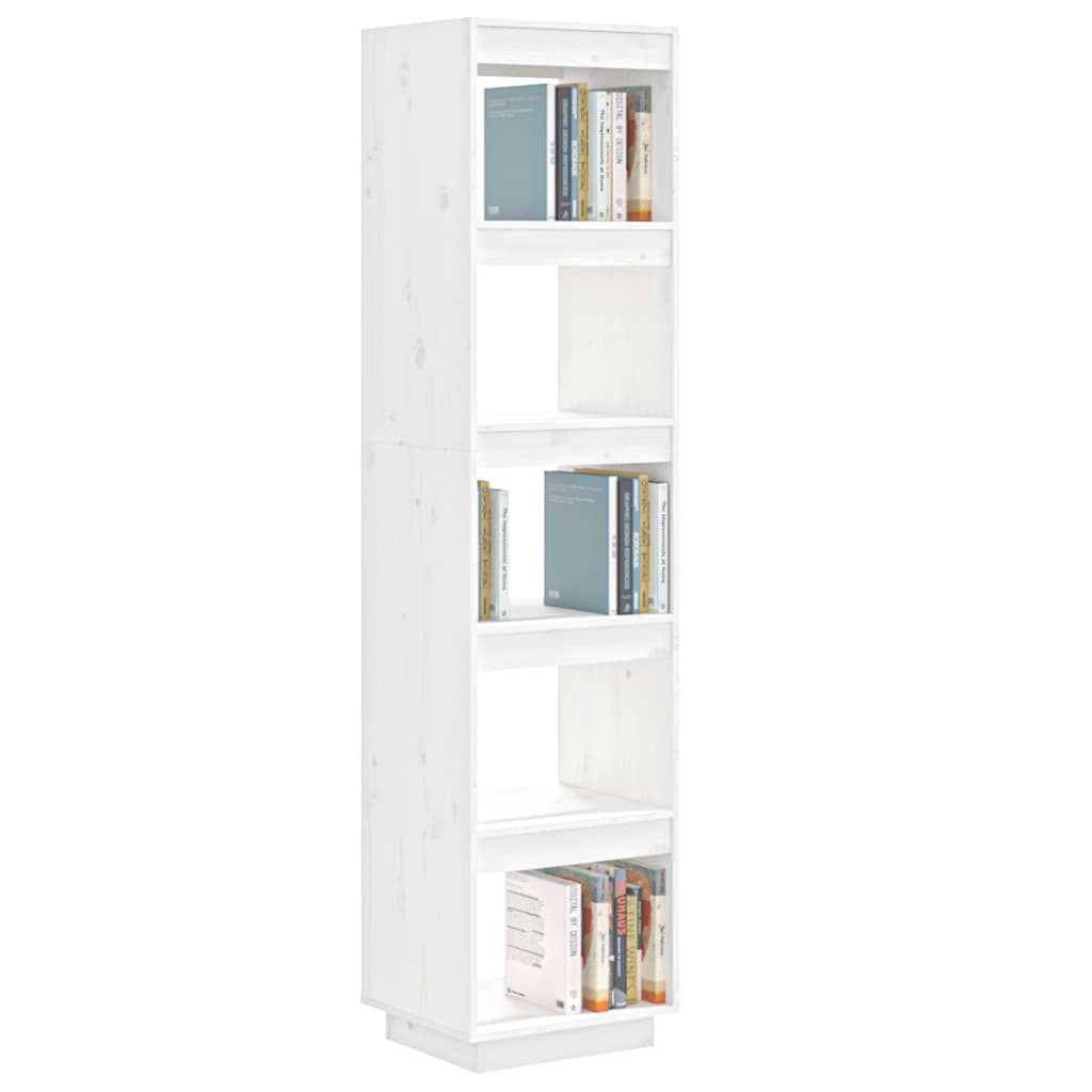 Βιβλιοθήκη/Διαχωριστικό Χώρου Λευκό 40x35x167 εκ. Μασίφ Πεύκο