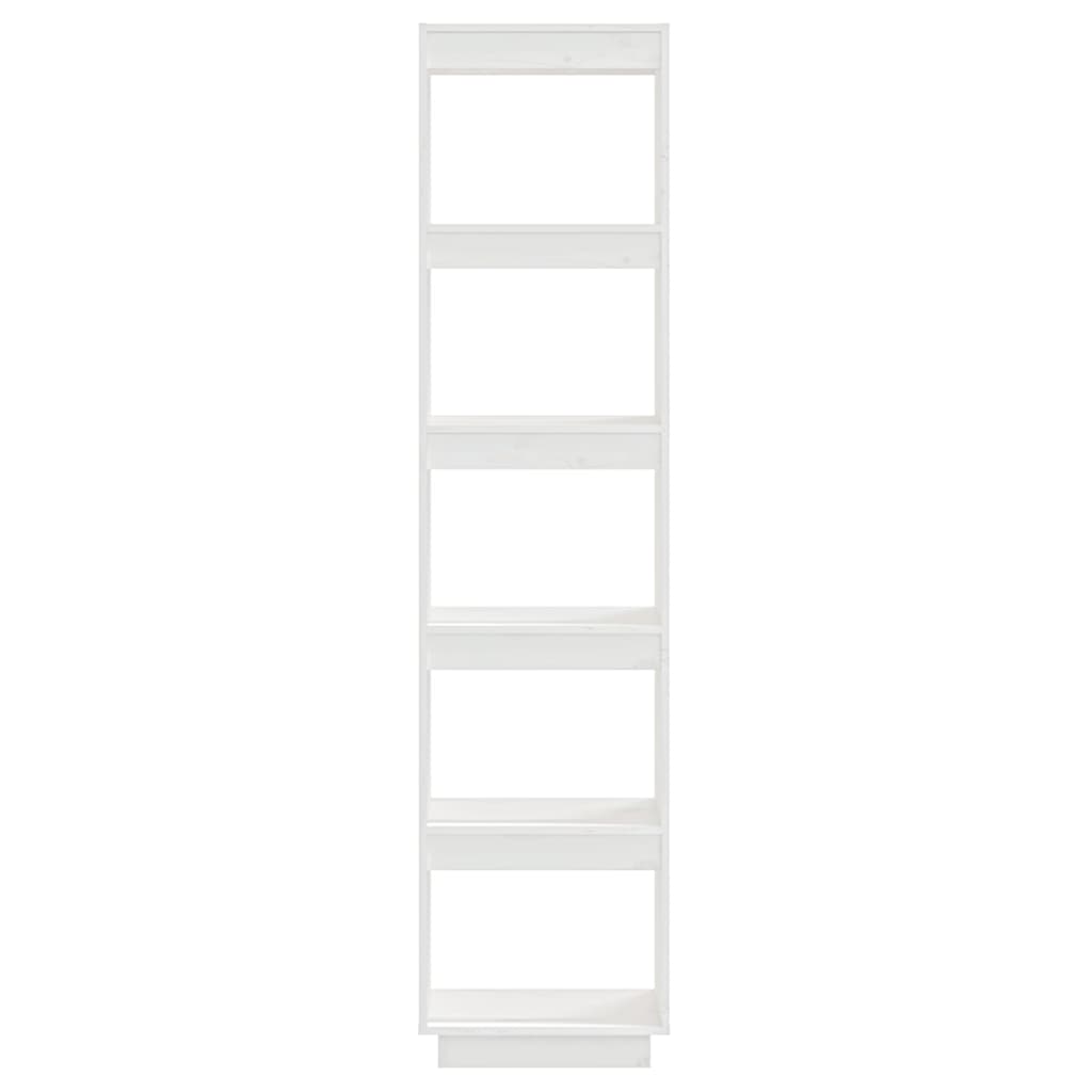 Βιβλιοθήκη/Διαχωριστικό Χώρου Λευκό 40x35x167 εκ. Μασίφ Πεύκο