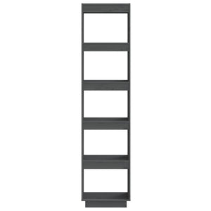 Βιβλιοθήκη/Διαχωριστικό Χώρου  Γκρι 40x35x167 εκ. Μασίφ Πεύκο