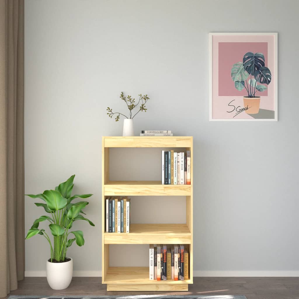 Βιβλιοθήκη/Διαχωριστικό Χώρου 60x35x103 εκ. Μασίφ Ξύλο Πεύκου