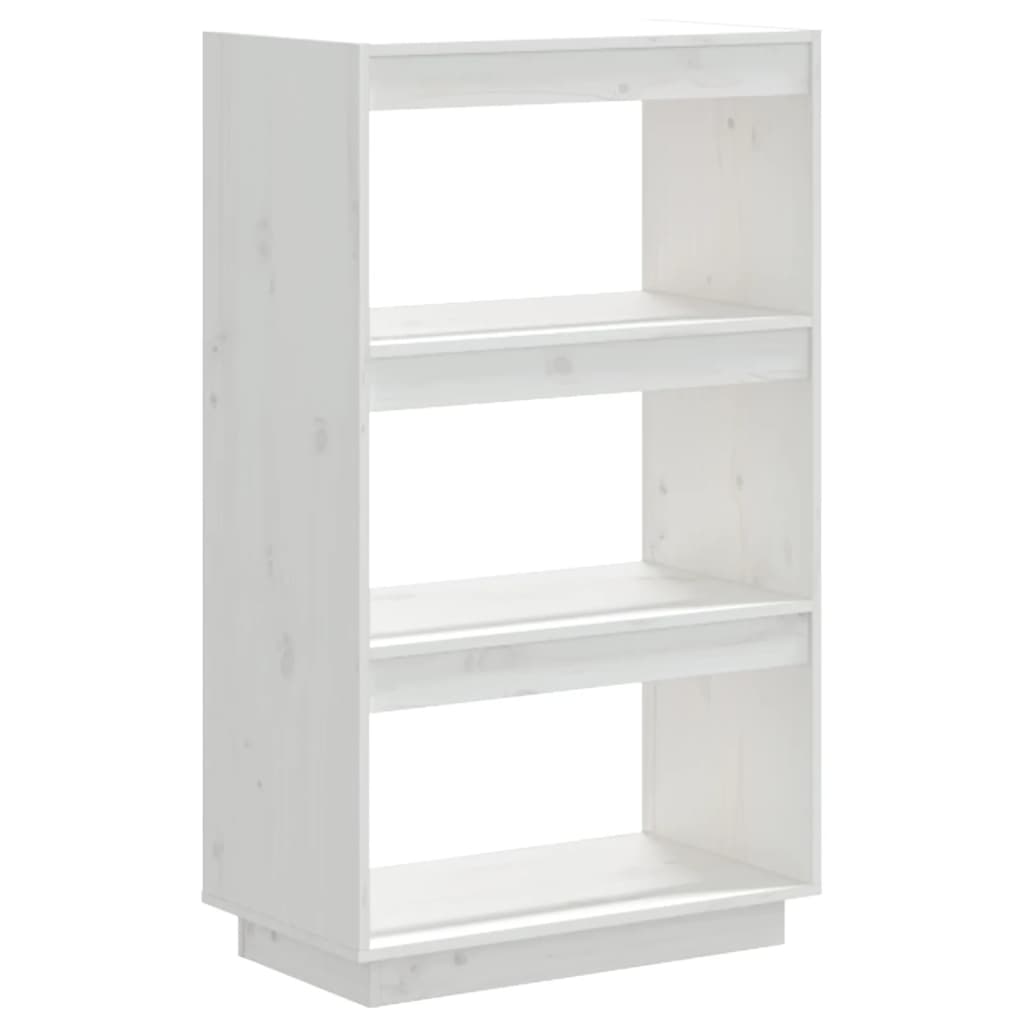 Βιβλιοθήκη/Διαχωριστικό Χώρου Λευκό 60x35x103 εκ. Μασίφ Πεύκο - Pakobazaar