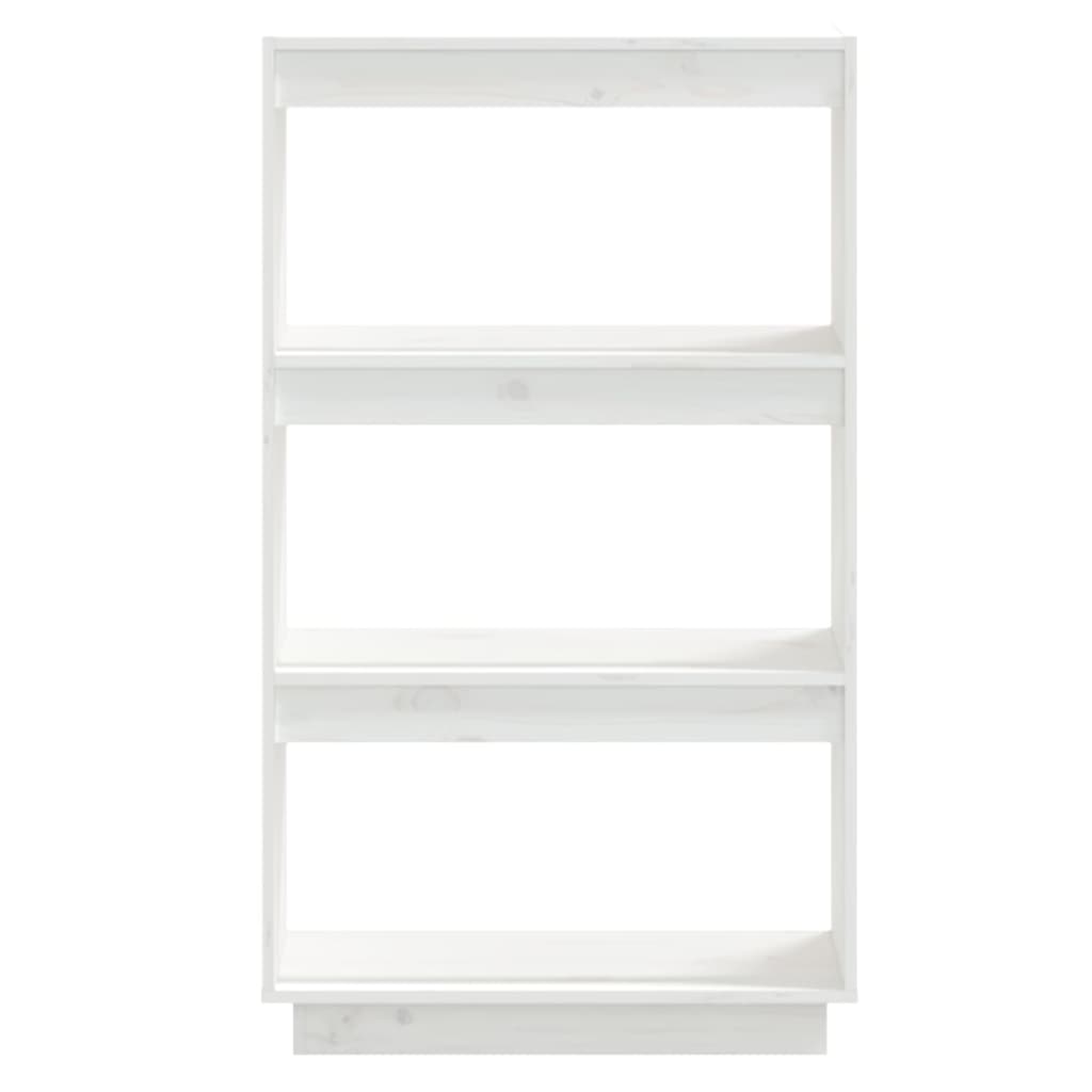 Βιβλιοθήκη/Διαχωριστικό Χώρου Λευκό 60x35x103 εκ. Μασίφ Πεύκο - Pakobazaar