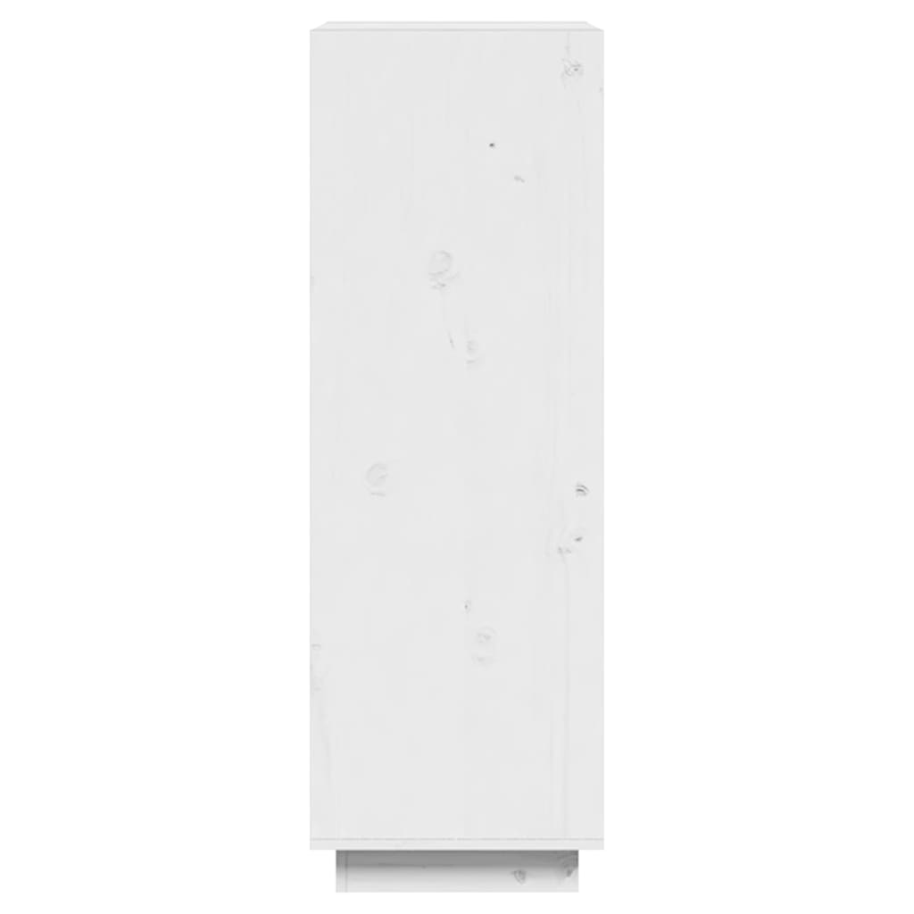 Βιβλιοθήκη/Διαχωριστικό Χώρου Λευκό 60x35x103 εκ. Μασίφ Πεύκο - Pakobazaar