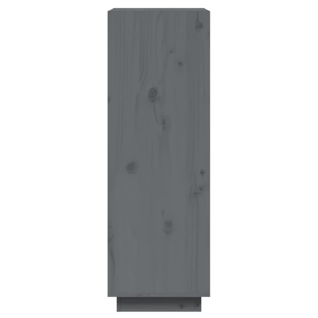 Βιβλιοθήκη/Διαχωριστικό Χώρου Γκρι 60x35x103 εκ. Μασίφ Ξύλο Πεύκου