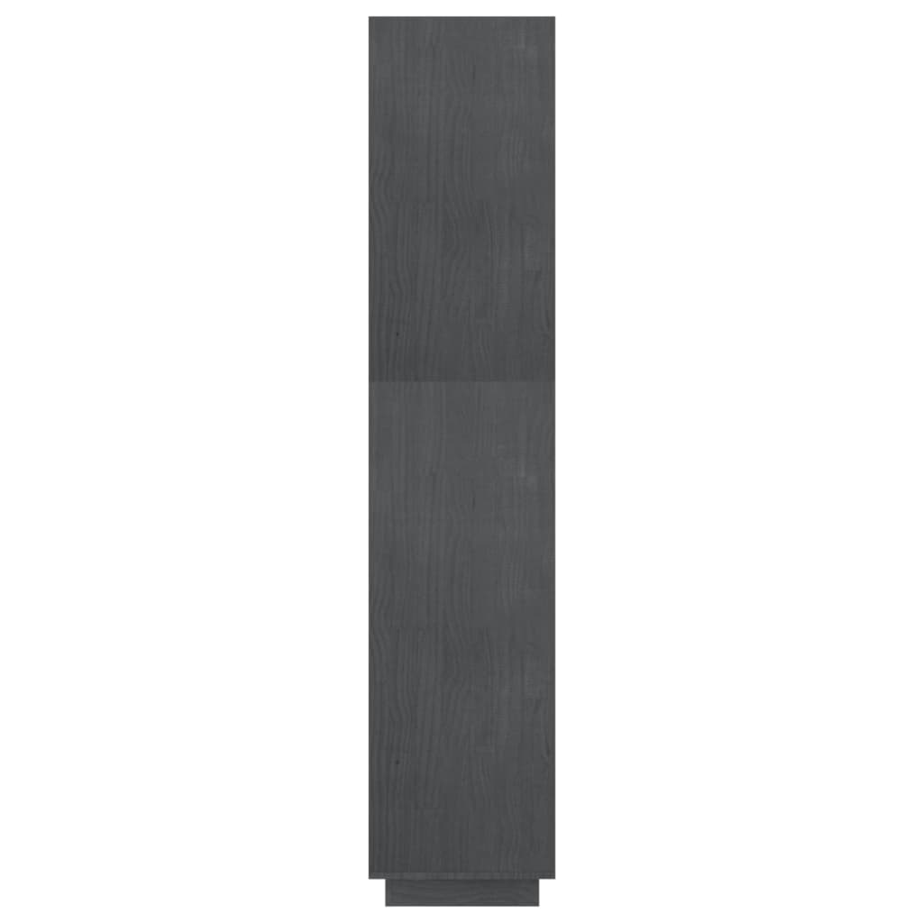 Βιβλιοθήκη/Διαχωριστικό Χώρου Γκρι 60x35x167 εκ. Μασίφ Πεύκο