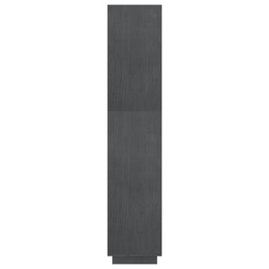 Βιβλιοθήκη/Διαχωριστικό Χώρου Γκρι 60x35x167 εκ. Μασίφ Πεύκο