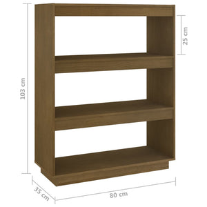 Βιβλιοθήκη/Διαχωριστικό Χώρου Μελί 80x35x103 εκ. Μασίφ Πεύκο
