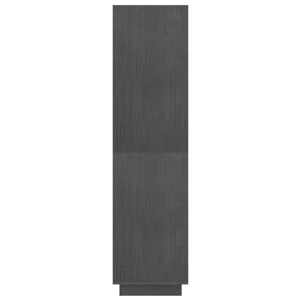 Βιβλιοθήκη/Διαχωριστικό Χώρου Γκρι 80x35x135 εκ. Μασίφ Πεύκο