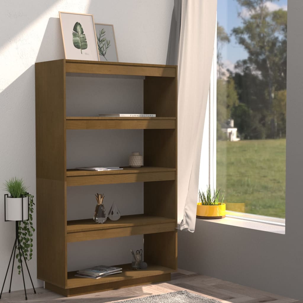 Βιβλιοθήκη/Διαχωριστικό Χώρου Μελί 80x35x135 εκ. Μασίφ Πεύκο