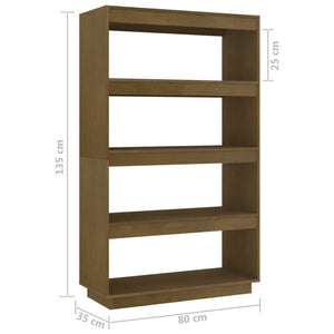 Βιβλιοθήκη/Διαχωριστικό Χώρου Μελί 80x35x135 εκ. Μασίφ Πεύκο