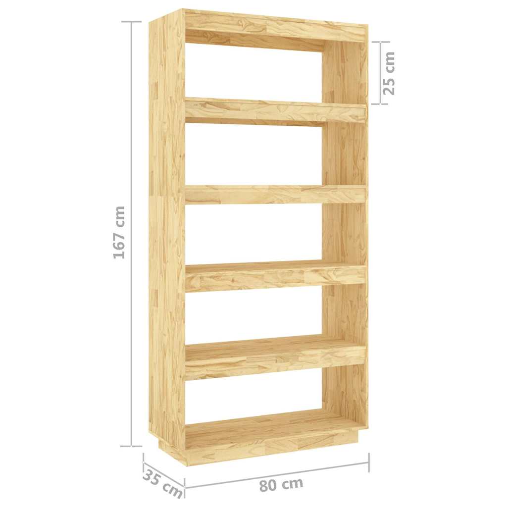 Βιβλιοθήκη/Διαχωριστικό Χώρου 80x35x167 εκ. Μασίφ Ξύλο Πεύκου