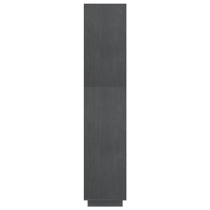 Βιβλιοθήκη/Διαχωρ. Χώρου Γκρι 80x35x167 εκ. Μασίφ Ξύλο Πεύκου - Pakobazaar