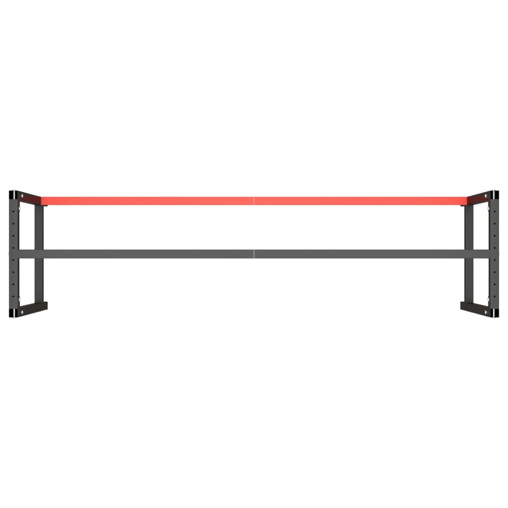 Σκελετός Πάγκου Εργασίας Ματ Μαύρο & Ματ Κόκκινο 220x57x79 εκ. - Pakobazaar