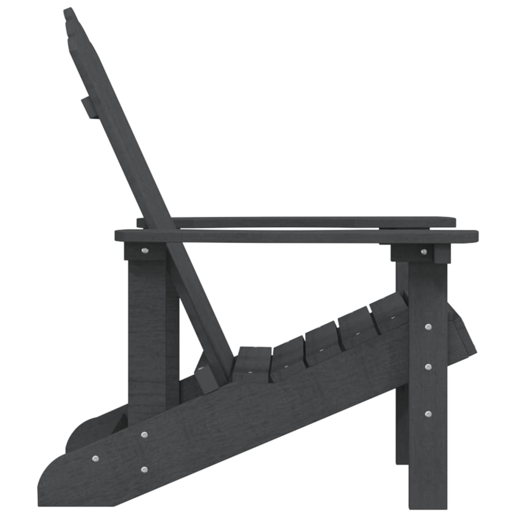 Καρέκλα Κήπου Adirondack Ανθρακί από HDPE